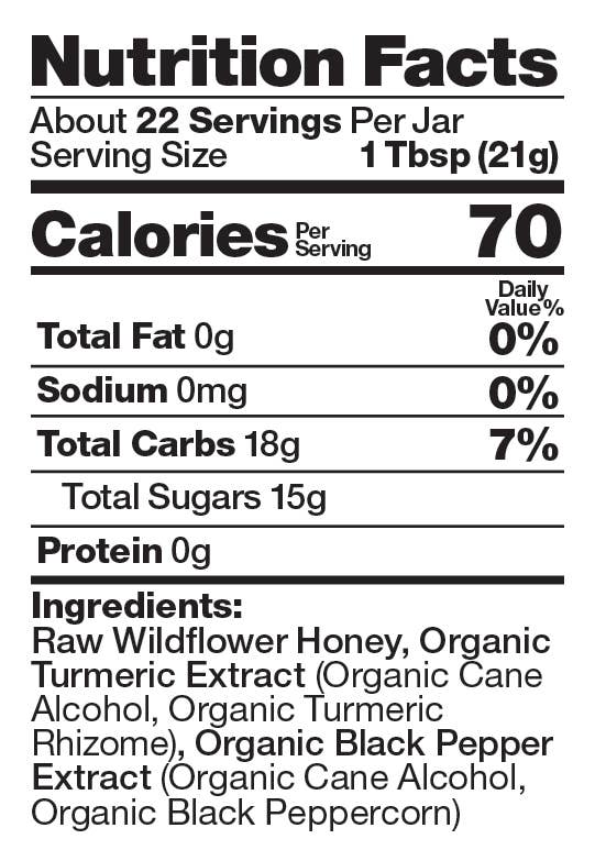 Bee Shepherd Golden Turmeric in Raw Honey 12 oz - Zaydal
