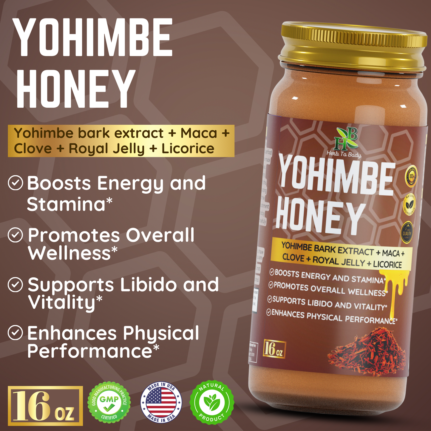 Yohimbe Honey 16oz