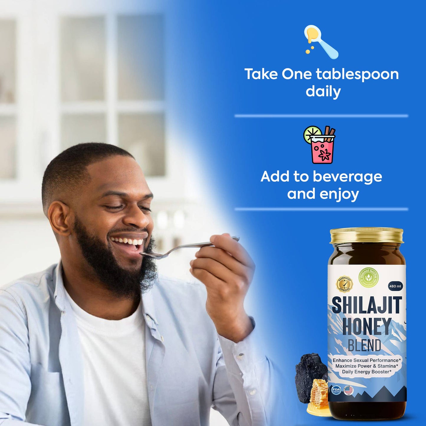 Shilajit Honey Blend 480 mls