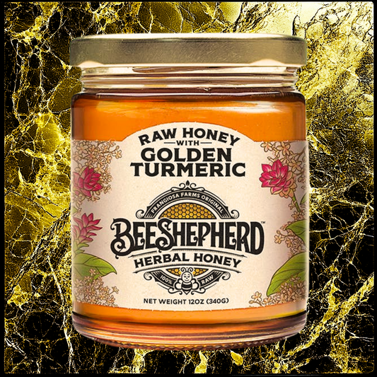 Bee Shepherd Golden Turmeric in Raw Honey 12 oz - Zaydal