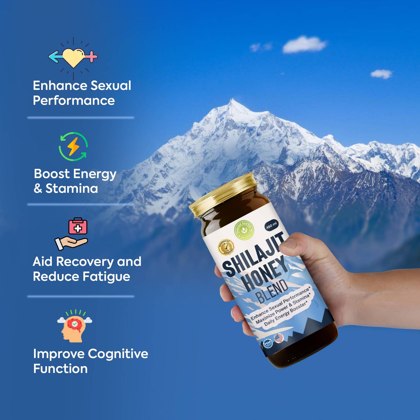 Shilajit Honey Blend 480 mls