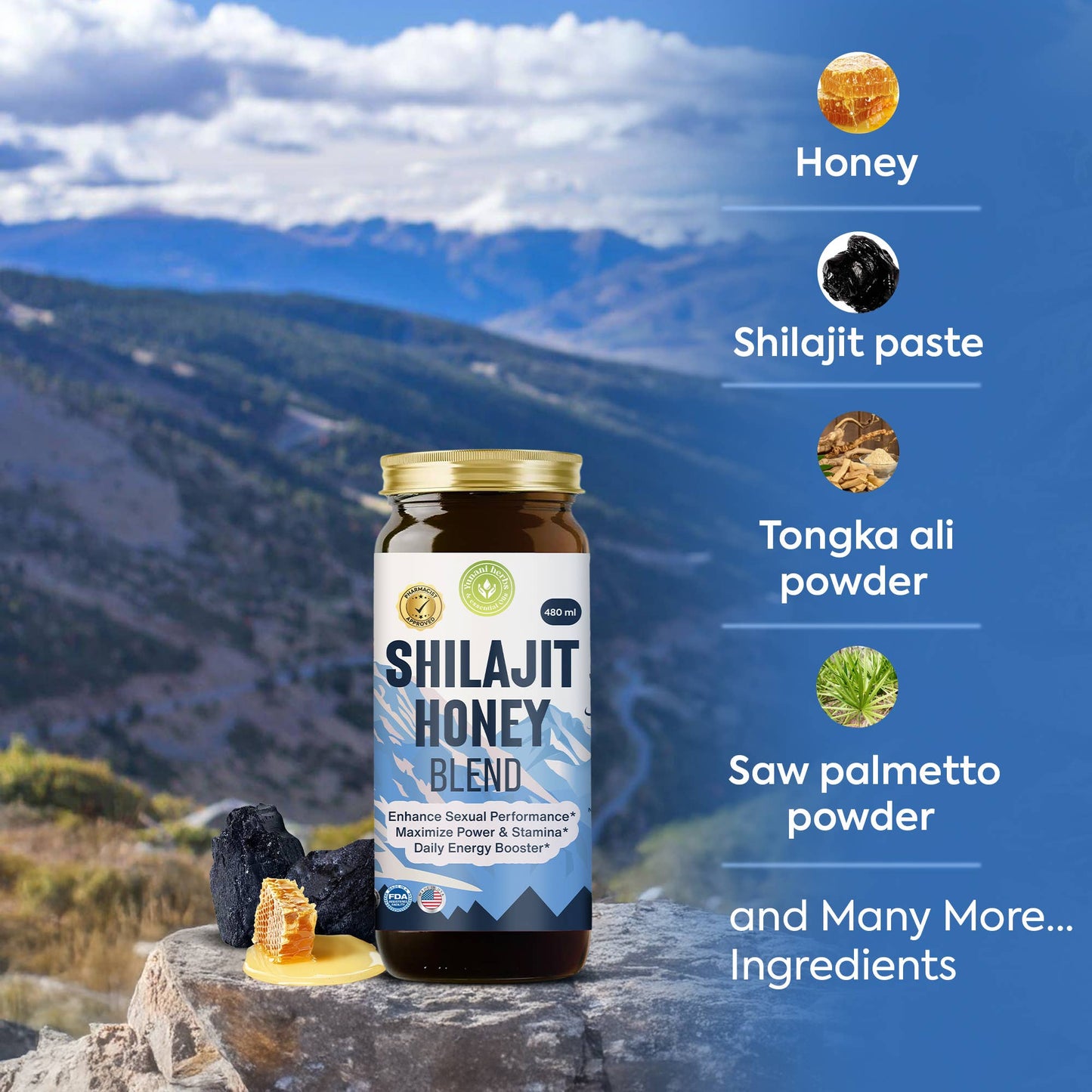 Shilajit Honey Blend 480 mls
